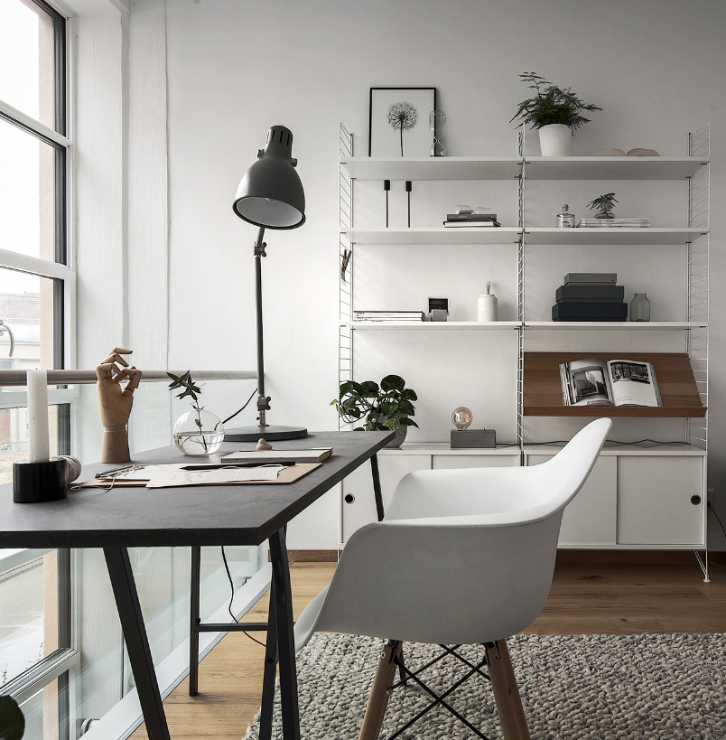 Quiet Scandinavian workspace designed for calm focus